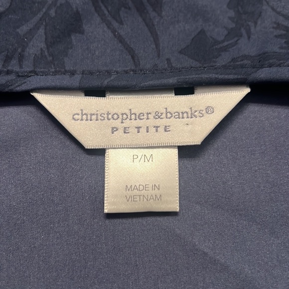 S6-Christopher & Banks Blue Long Sleeve Zip Closure Jacket Size Petite Medium - Picture 8 of 12